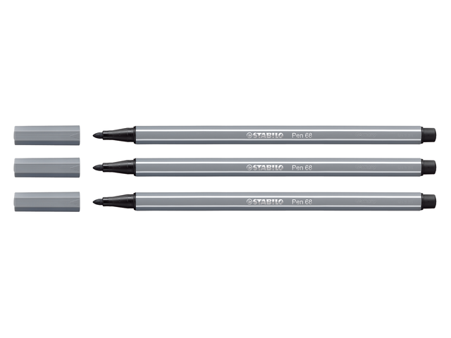 Viltstift stabilo 68/96 donkergrijs