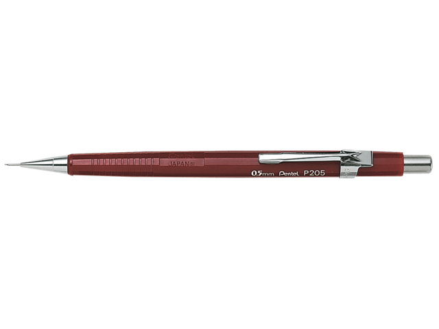 Vulpotlood pentel p205 0.5mm rood