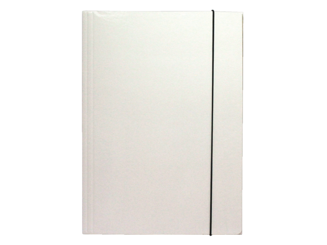 Elastomap folio 3 kleppen wit