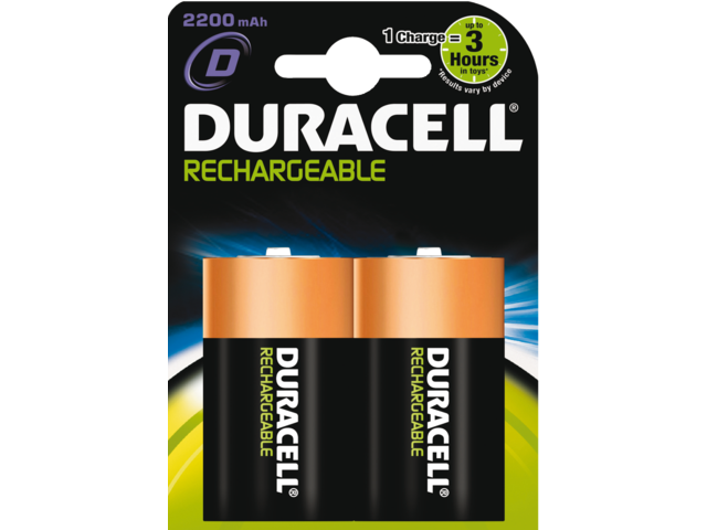 Batterij oplaadbaar duracell 2xd 3000mah plus