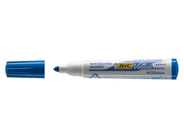 Viltstift bic 1701 whiteboard rond blauw 1.5mm