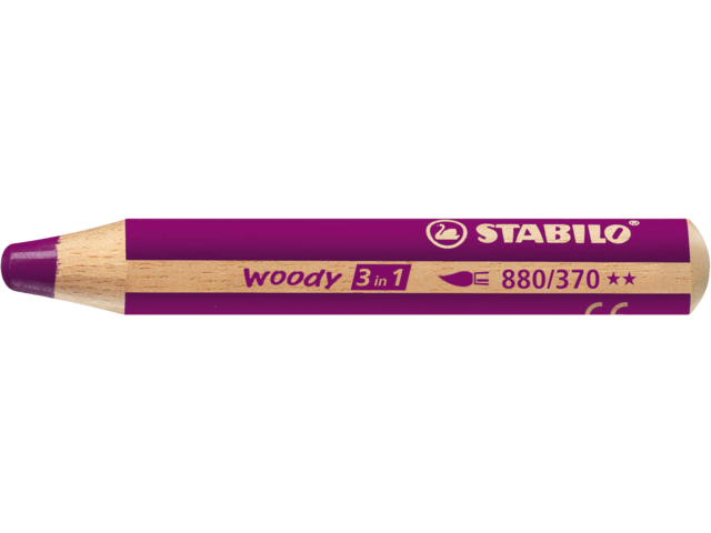 Kleurpotlood stabilo woody 880 3 in 1 violet