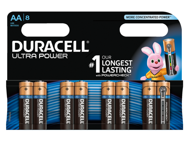 Batterij duracell ultra power 8xaa alkaline