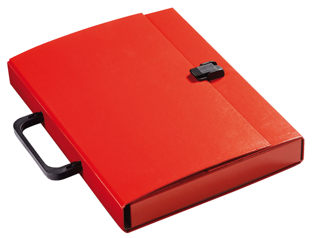 Koffer klapr a4 30mm glanskarton rood