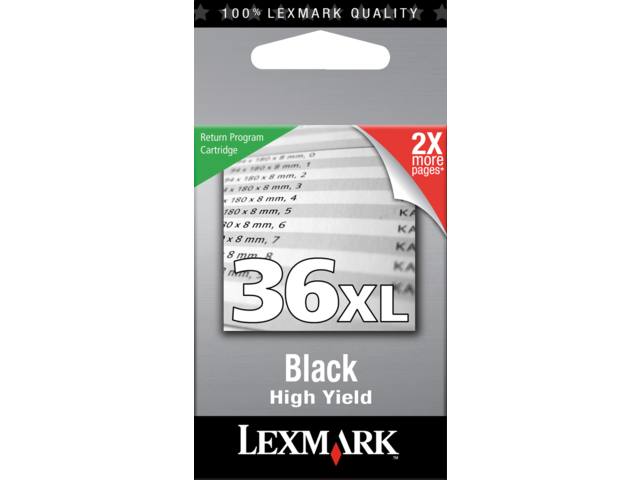Inkcartridge lexmark 18c2170e 36xl prebate zwart hc