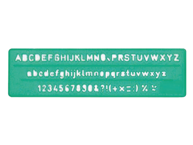 Lettersjabloon linex 5mm hoofdletters/letters/cijfers