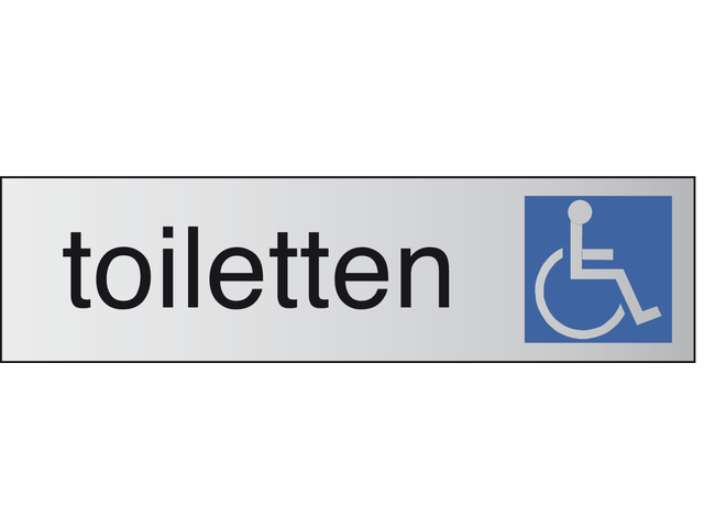 Infobord pictogram toiletten rolstoel 165x44mm