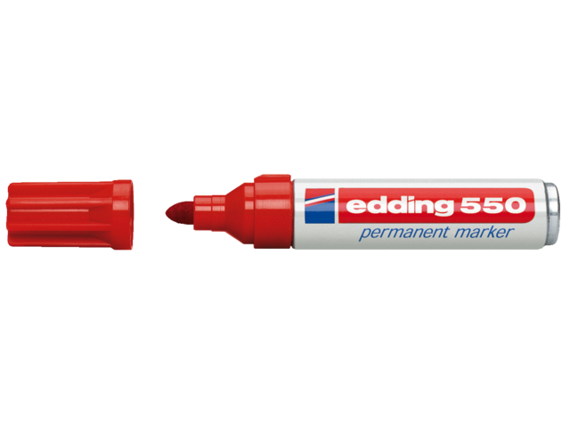 Viltstift edding 550 rond rood 3-4mm