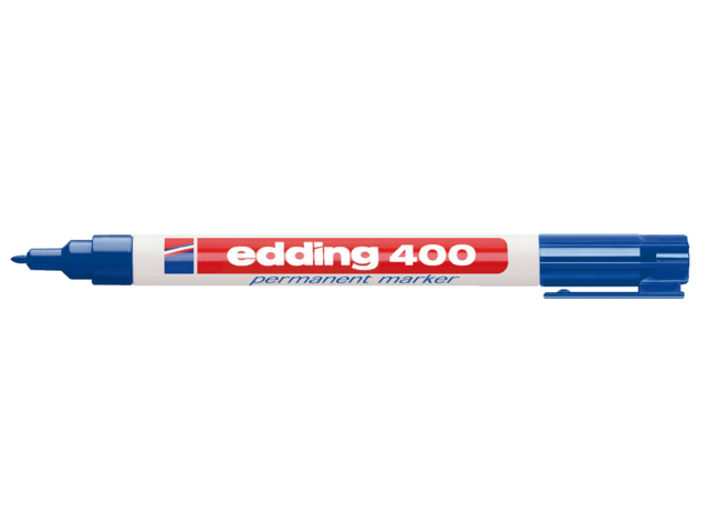 Viltstift edding 400 rond blauw 1mm