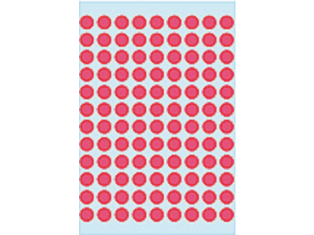 Etiket herma 1846 rond 8mm fluor rood 540stuks