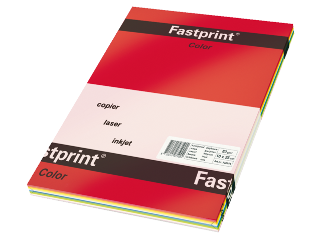 Kopieerpapier fastprint a4 80gr 5 felle kleuren 250vel