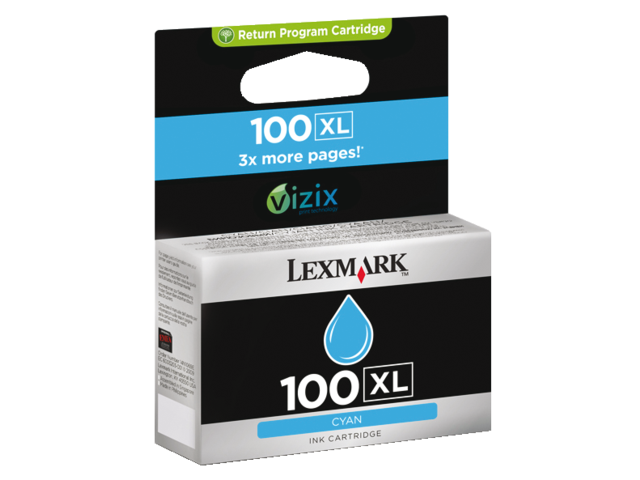 Inkcartridge lexmark 14n1069 100xl prebate blauw hc