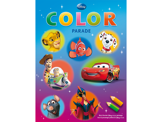Kleurboek deltas color parade disney filmfiguren