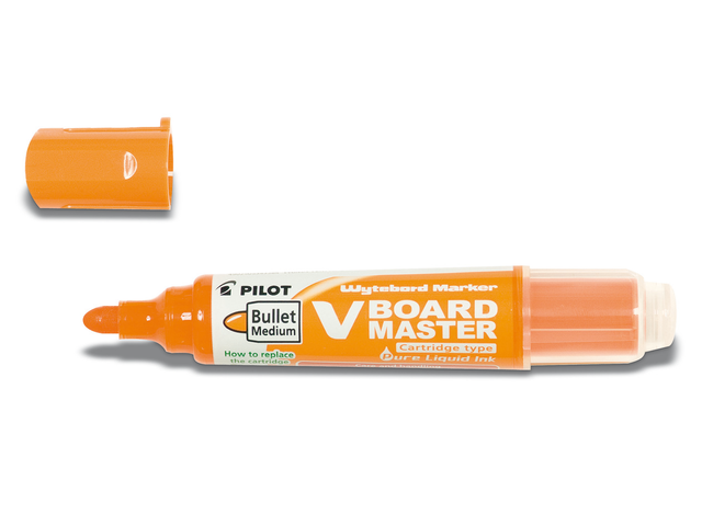 Viltstift pilot begreen whiteboard rond oranje 2-3mm