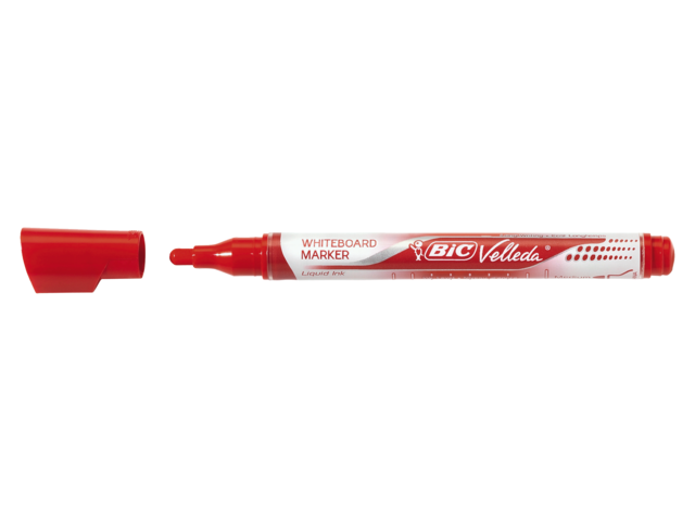 Viltstift bic liquid whiteboard rond rood medium