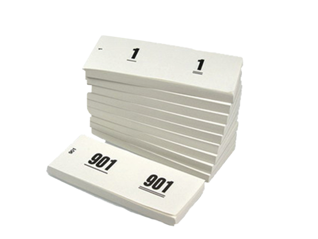Nummerblok combicraft 42x105mm nummering 1-1000 wit 10 stuks