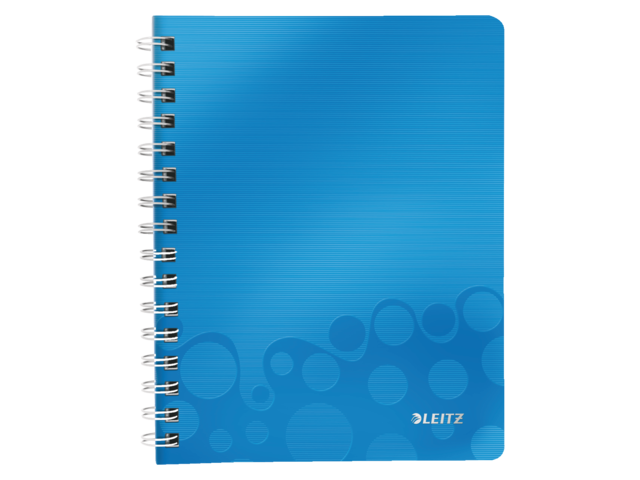 Notitieboek leitz wow a5 spiraal pp lijn blauw