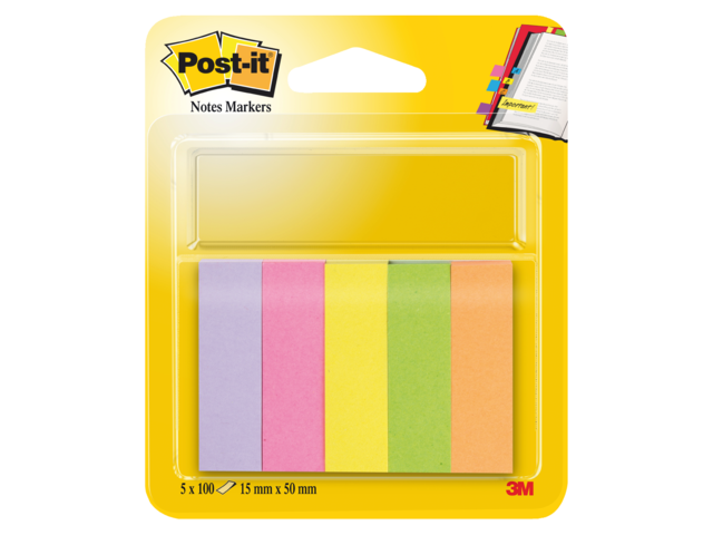 Indextabs 3m post-it 670/5 papier ultra 5 kleuren