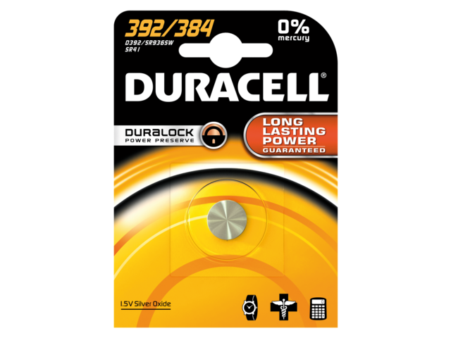 Batterij duracell knoopcel 392 alkaline