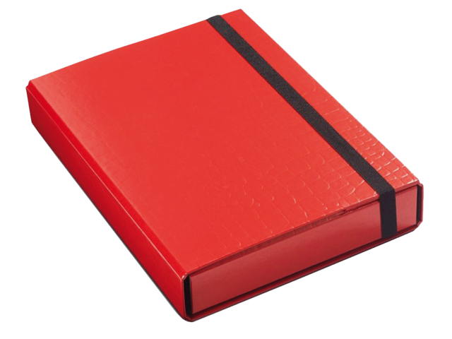 Elasto-opbergbox klapr 50mm kroko rood
