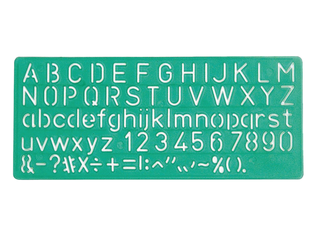 Lettersjabloon linex 10mm hoofdletters/letters/cijfers