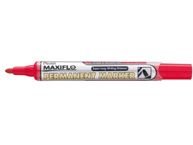 Viltstift pentel nlf50 maxiflo rond rood 1.5-3mm