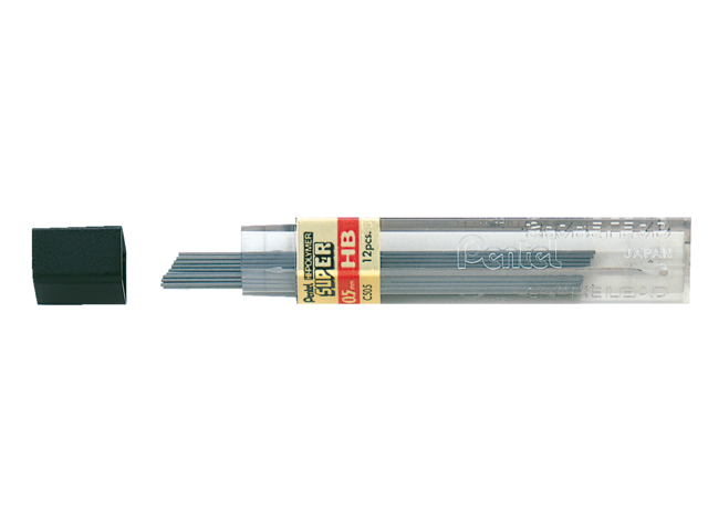 Potloodstift pentel 0.5mm zwart per koker hb