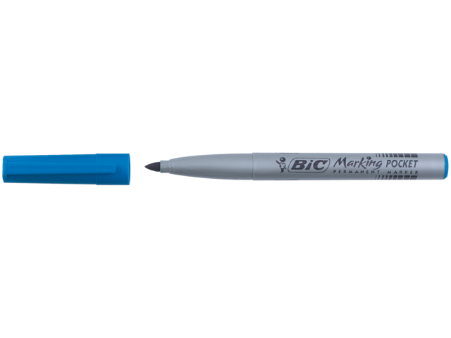 Viltstift bic 1445 pocket rond blauw 1.1mm