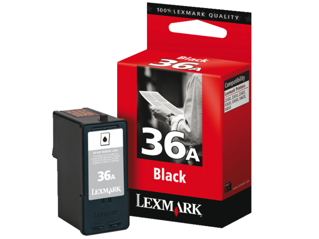 Inkcartridge lexmark 18c2150e 36a zwart