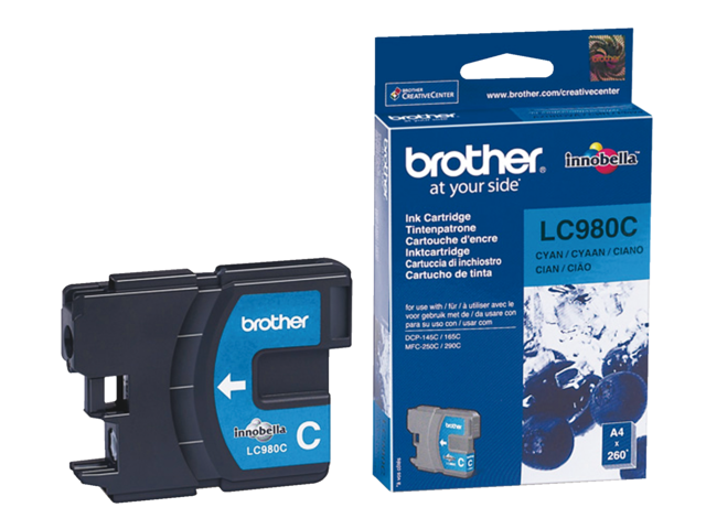 Inkcartridge brother lc-980c blauw