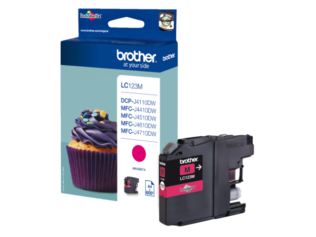 Inkcartridge brother lc-123m rood