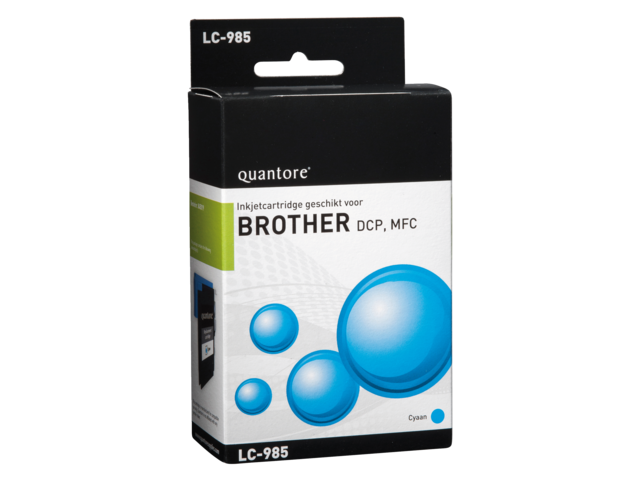 Inkcartridge quantore brother lc-985 blauw