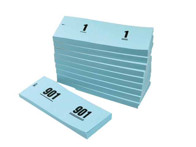 Nummerblok combicraft 42x105mm nummering 1-1000 blauw 10 st