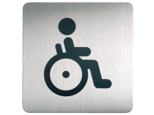 Infobord pictogram durable 4959 vierkant wc inval 150mm
