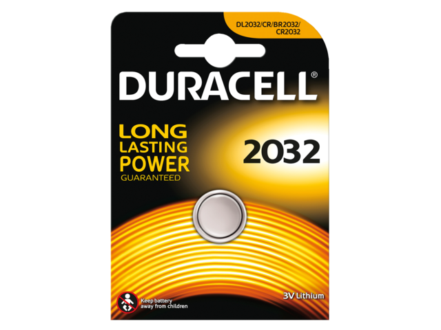 Batterij duracell knoopcel 2032 lithium