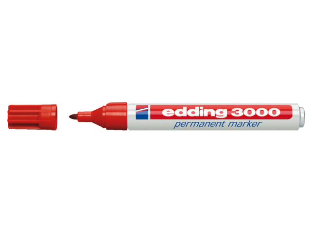 Viltstift edding 3000 rond rood 1.5-3mm