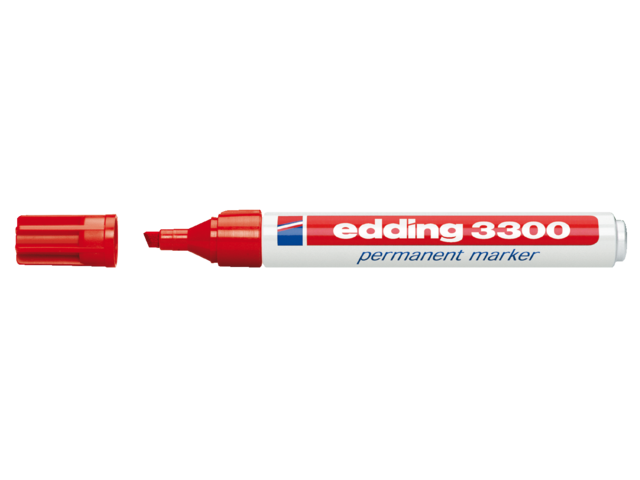 Viltstift edding 3300 schuin rood 1.5-3mm
