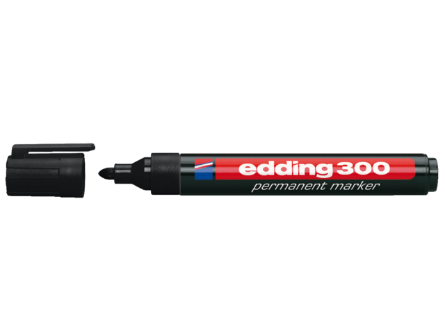 Viltstift edding 300 rond zwart 1.5-3mm