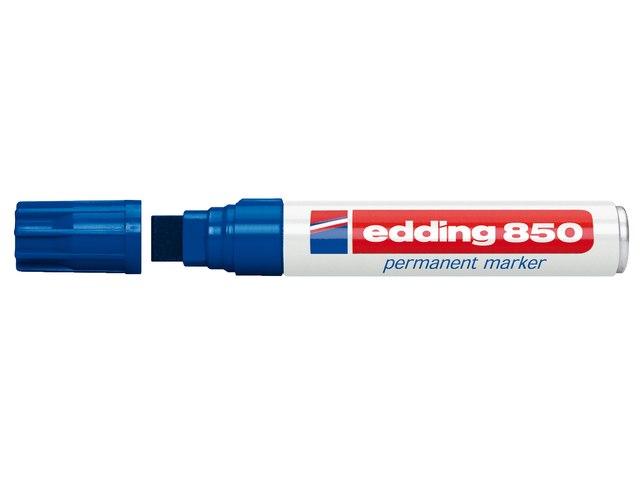 Viltstift edding 850 blokpunt blauw 5-16mm
