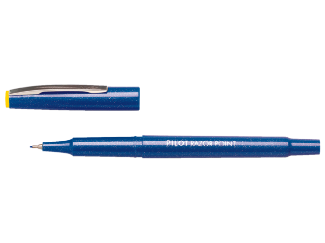 Fineliner pilot razor point sw-10 pp blauw 0.3mm