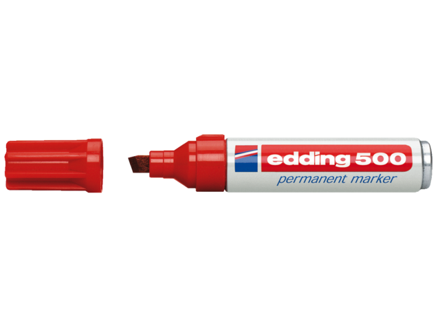 Viltstift edding 500 schuin rood 2-7mm