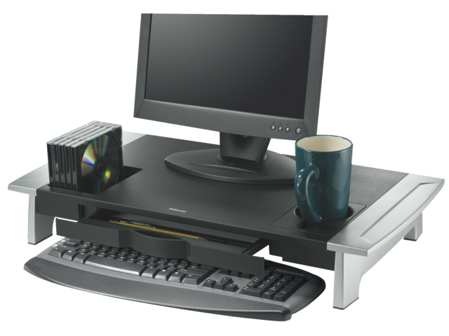 Flatscreenstandaard office suite riser groot zwart/grijs