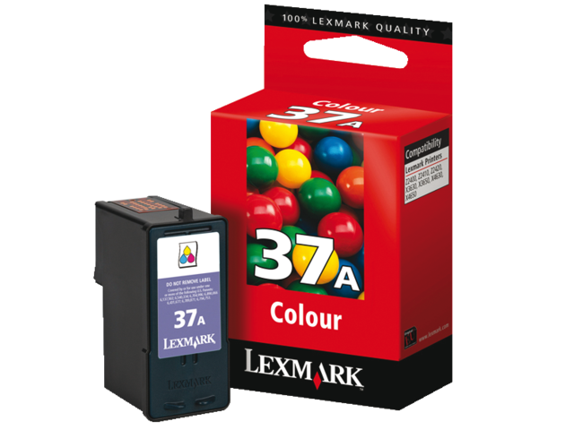 Inkcartridge lexmark 18c2160e 37a kleur