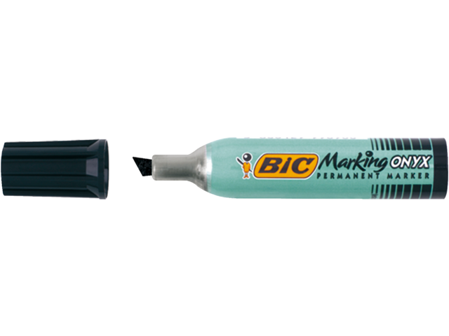 Viltstift bic 1481 onyx beitel 2-5mm zwart