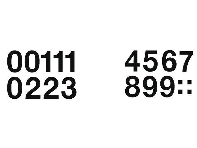 Etiket herma 4189 33mm getallen 0-9 zwart 16stuks