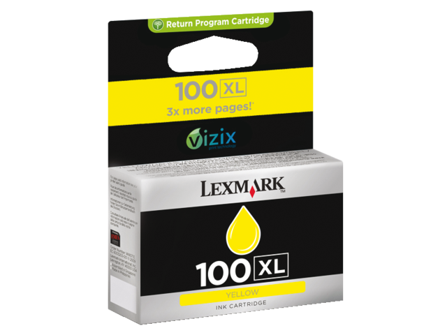 Inkcartridge lexmark 14n1071 100xl prebate geel hc