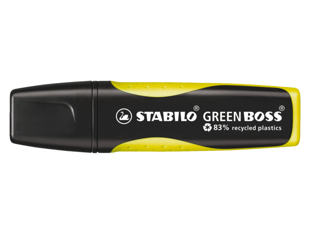 Markeerstift stabilo boss green geel