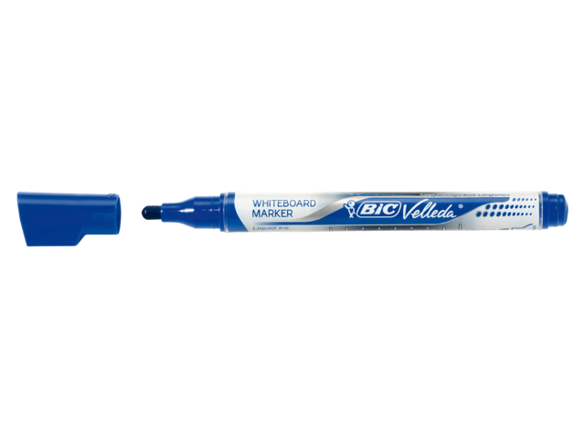 Viltstift bic liquid whiteboard rond blauw medium