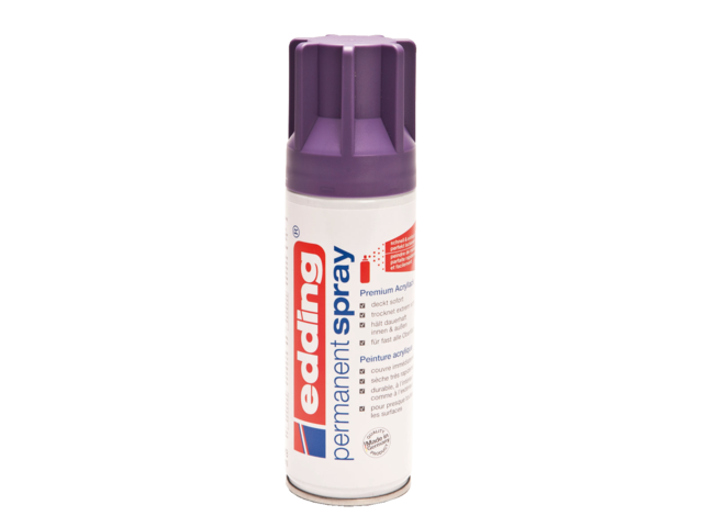 Verfspuitbus edding 5200 permanent spray mat lila