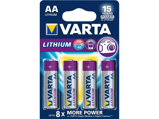 Batterij varta professional lithium 4xaa